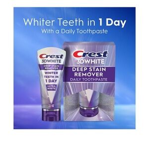 Crest 3D White Deep Stain Remover Toothpaste - Blue and White set of 2